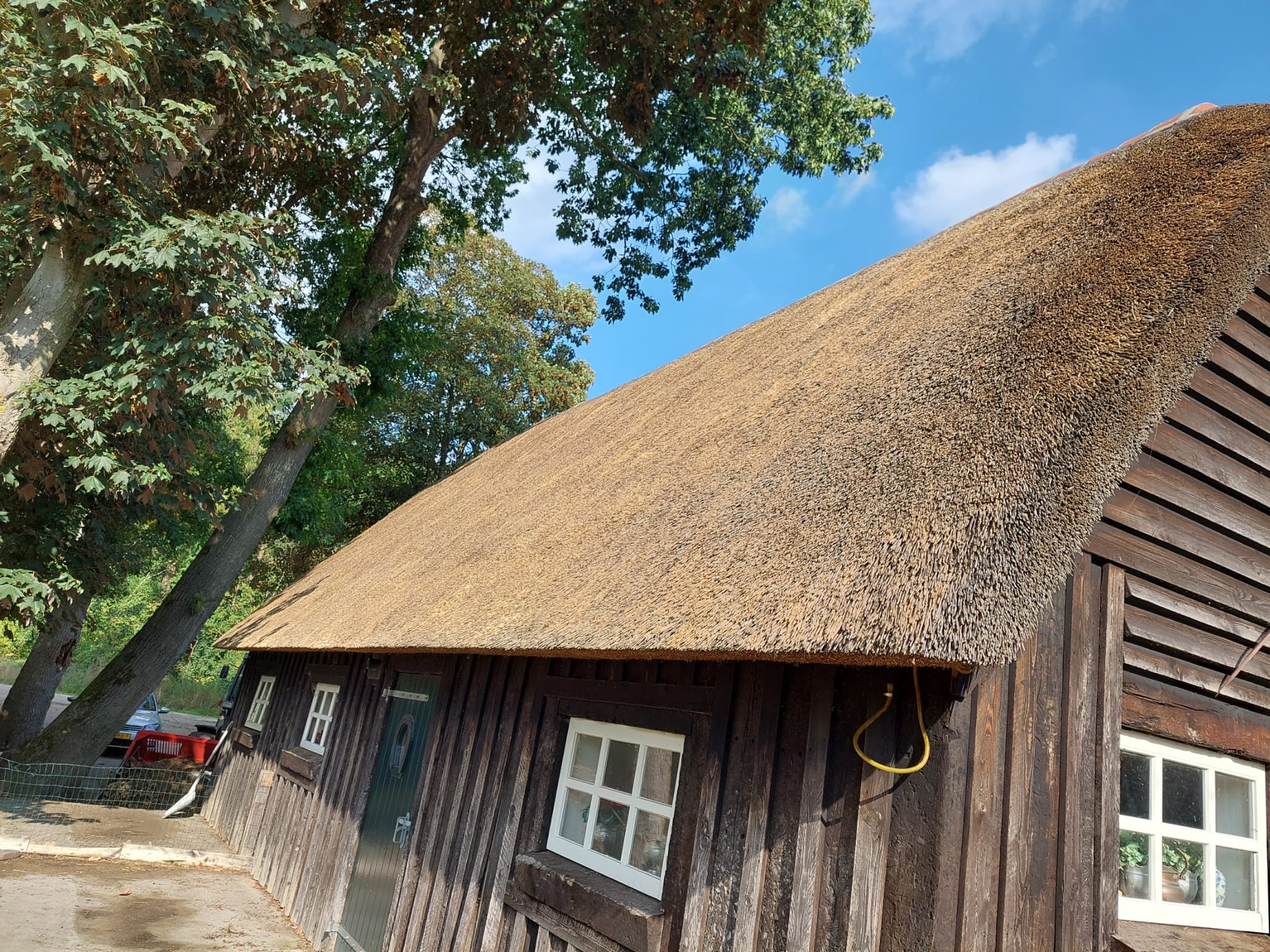 Schoonmaak van een schuur in Pesse